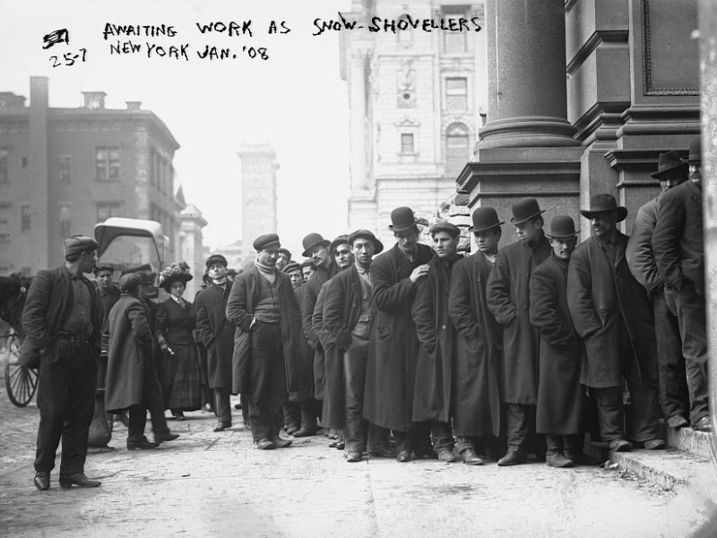 Line for employment 1908 New York