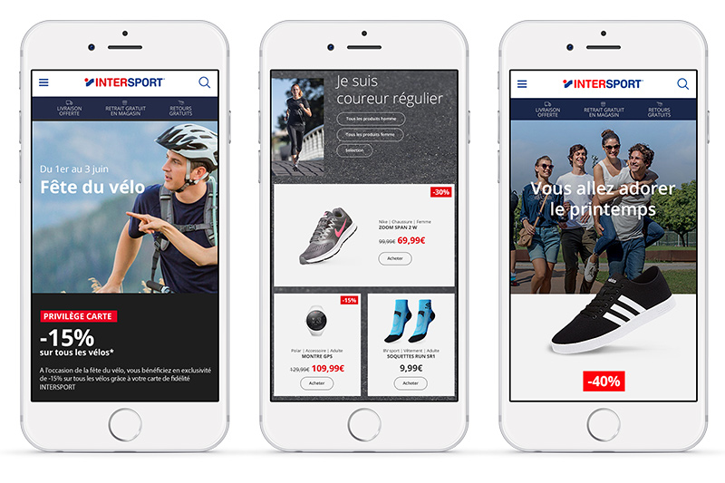 intersport landing pages